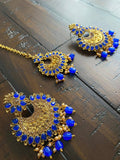 Indian Earrings, Tikka and Earrings Set, Indian Jewelry