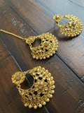 Indian Earrings, Tikka and Earrings Set, Indian Jewelry