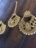 Indian Earrings, Tikka and Earrings Set, Indian Jewelry
