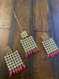 Indian Earrings, Tikka and Earrings Set, Indian Jewelry