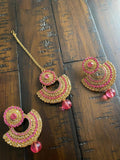 Indian Earrings, Tikka and Earrings Set, Indian Jewelry