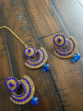 Indian Earrings, Tikka and Earrings Set, Indian Jewelry