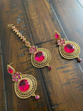 Indian Earrings, Tikka and Earrings Set, Indian Jewelry