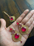 Indian Earrings, Tikka and Earrings Set, Indian Jewelry