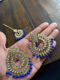 Indian Earrings, Tikka and Earrings Set, Indian Jewelry