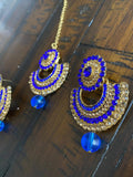 Indian Earrings, Tikka and Earrings Set, Indian Jewelry