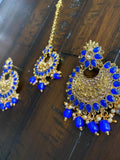 Indian Earrings, Tikka and Earrings Set, Indian Jewelry