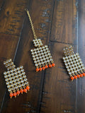 Indian Earrings, Tikka and Earrings Set, Indian Jewelry