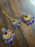 Indian Earrings, Tikka and Earrings Set, Indian Jewelry